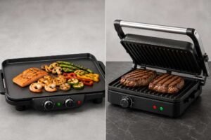 Offene Grillplatte oder Kontaktgrill: Unterschiede bei Aufbau und Hitzeverteilung