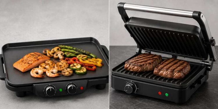 Offene Grillplatte oder Kontaktgrill: Unterschiede bei Aufbau und Hitzeverteilung