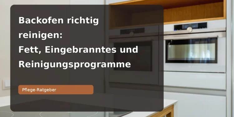 Zwei saubere Einbaubacköfen in einer hellen Küche – Backofen richtig reinigen: Fett, Eingebranntes und Reinigungsprogramme