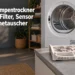 Wärmepumpentrockner reinigen: Filter, Sensor und Wärmetauscher – symbolisches Bild eines unmarkierten Wäschetrockners mit Flusenfilter
