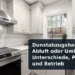 Moderne Küche mit Dunstabzugshaube; Titel: Dunstabzugshaube mit Abluft oder Umluft: Unterschiede, Planung und Betrieb