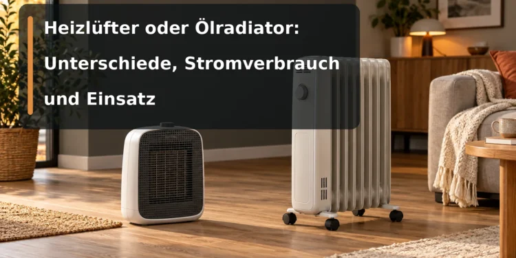 Heizlüfter und Ölradiator im Vergleich; Titel: Heizlüfter oder Ölradiator: Unterschiede, Stromverbrauch und Einsatz
