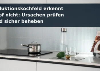 Topf auf glattem Kochfeld; Titel: Induktionskochfeld erkennt Topf nicht: Ursachen prüfen und sicher beheben
